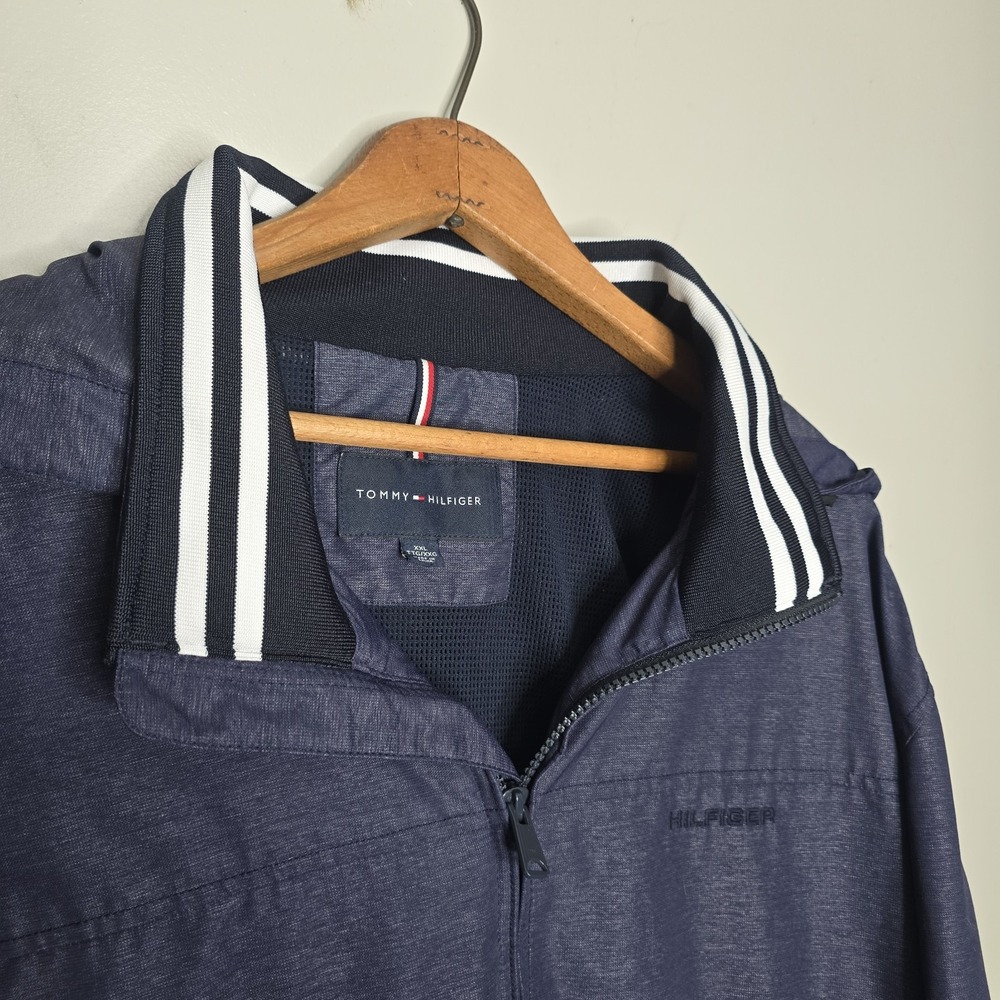 Tommy Hilfiger Jacket Men's Lightweight Hooded Regatta Bomber Jacket Yacht XXL - Picture 7 of 16